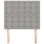 Voir la diapositive 3 : VIDAXL Tetes de lit 2 pcs Gris clair 90x5x78/88 cm Tissu