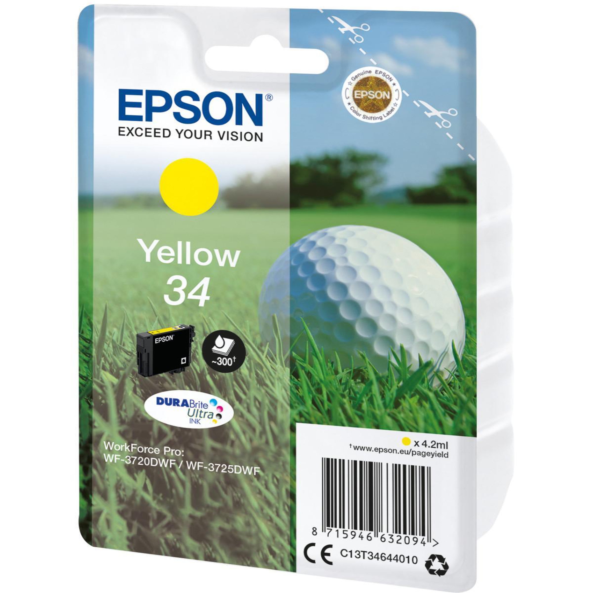 Voir la diapositive 3 : Epson Cartouche d encre Epson GOLF JAUNE