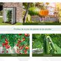 Voir la diapositive 6 : OUTSUNNY Serre de Jardin serre à tomates 1L x 0,5l x 1,5H m porte zippée déroulante acier thermolaqué PVC haute densité 140 g/m² anti-UV