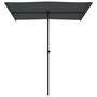 Voir la diapositive 4 : VIDAXL Parasol de jardin avec mat en aluminium 180x110 cm anthracite