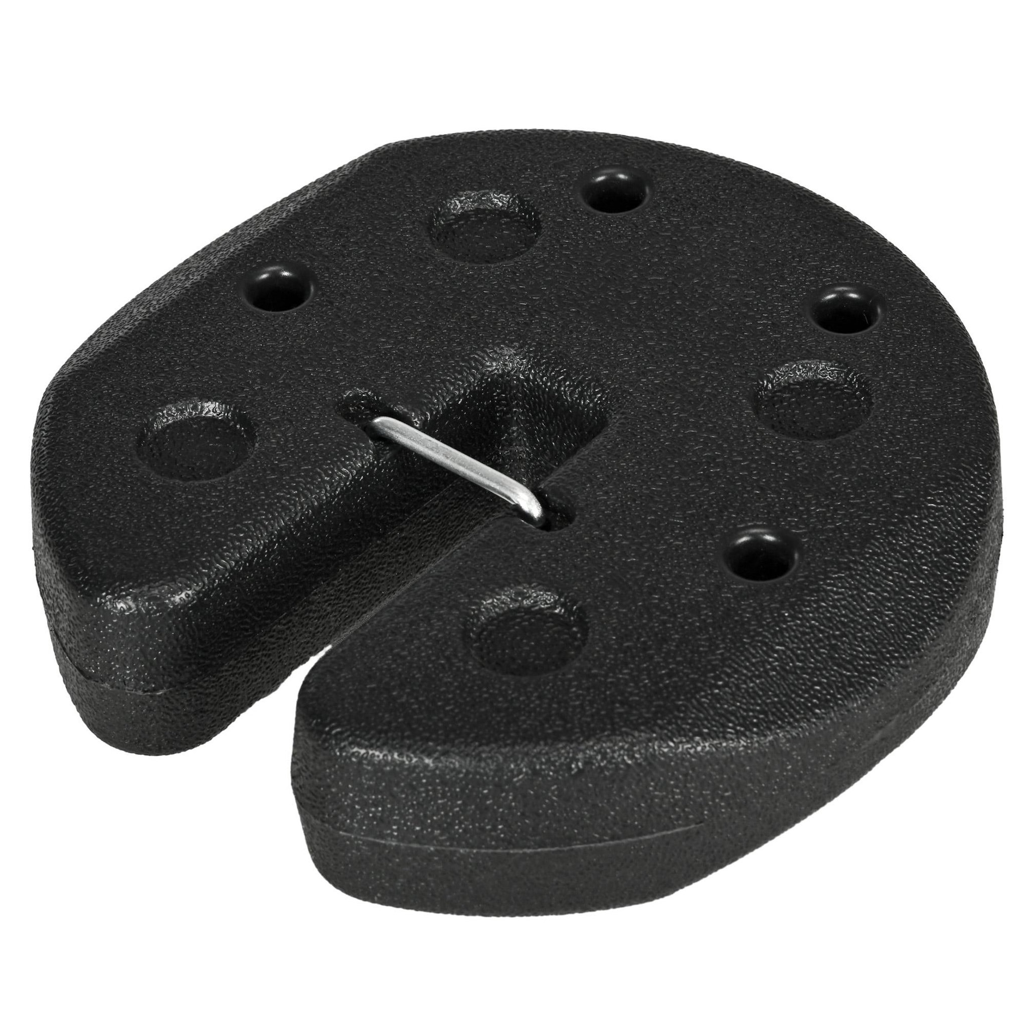 OUTSUNNY Lot de 4 poids de lestage pour tonnelle barnum tente dim. Ø 22 x 5,5H cm HDPE noir