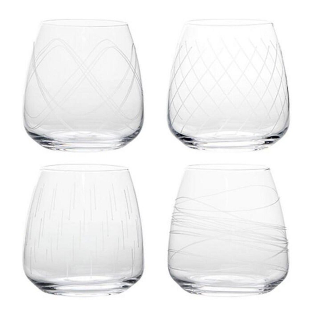 SECRET DE GOURMET Lot de 4 Gobelets Bas  Talia  40cl Transparent