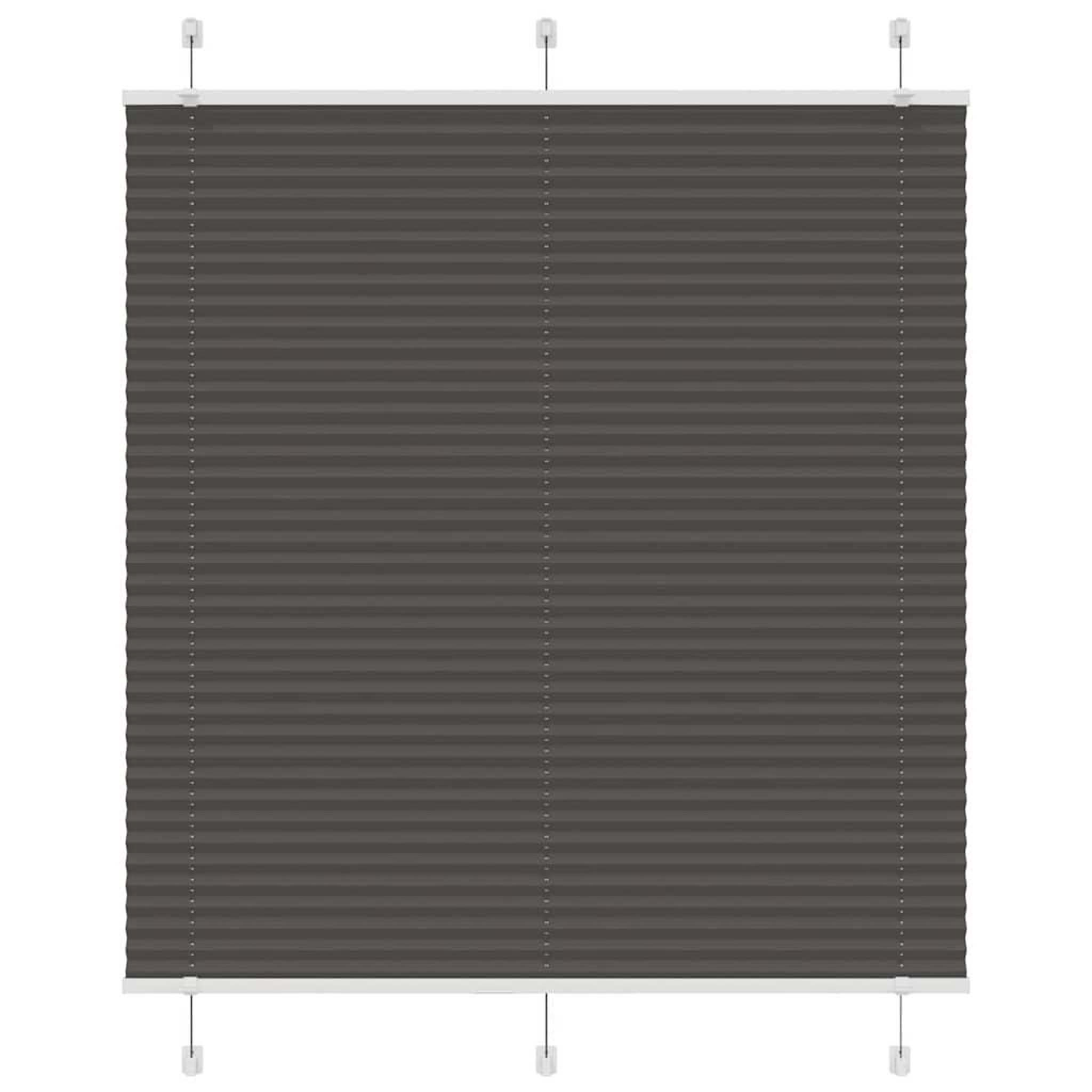 VIDAXL Store plisse noir 120x150 cm largeur du tissu 119,4cm polyester