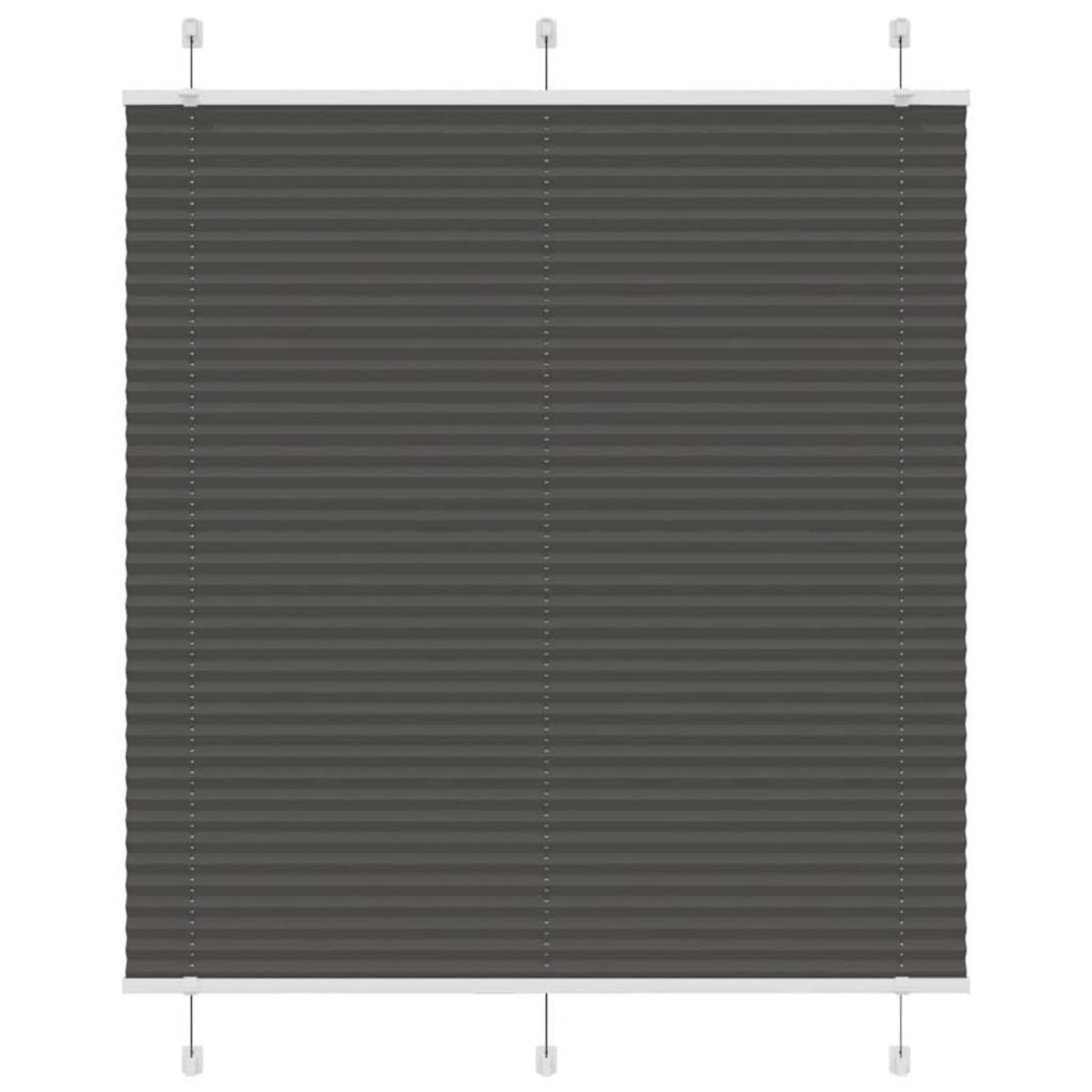 VIDAXL Store plisse noir 120x150 cm largeur du tissu 119,4cm polyester