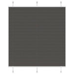 VIDAXL Store plisse noir 120x150 cm largeur du tissu 119,4cm polyester