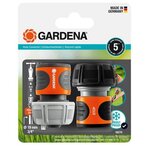 Gardena 2 raccords rapides et aquastop pour tuyaux d'arrosage - 19 mm 3/4