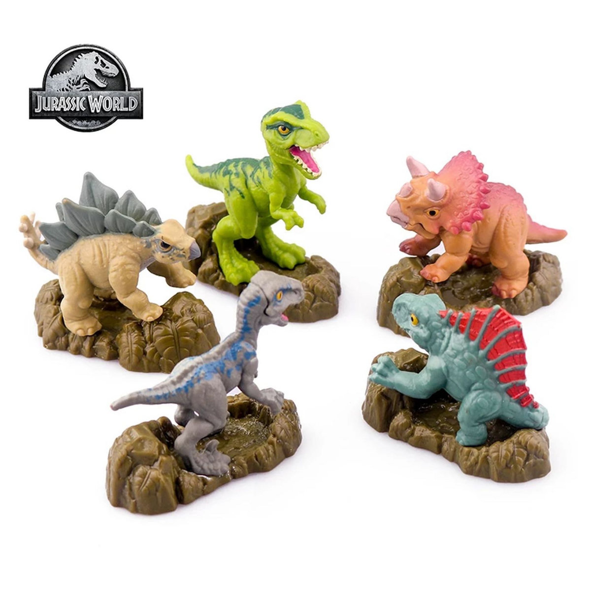 MATTEL Pack de 5 figurines Jurassic World 5 cm