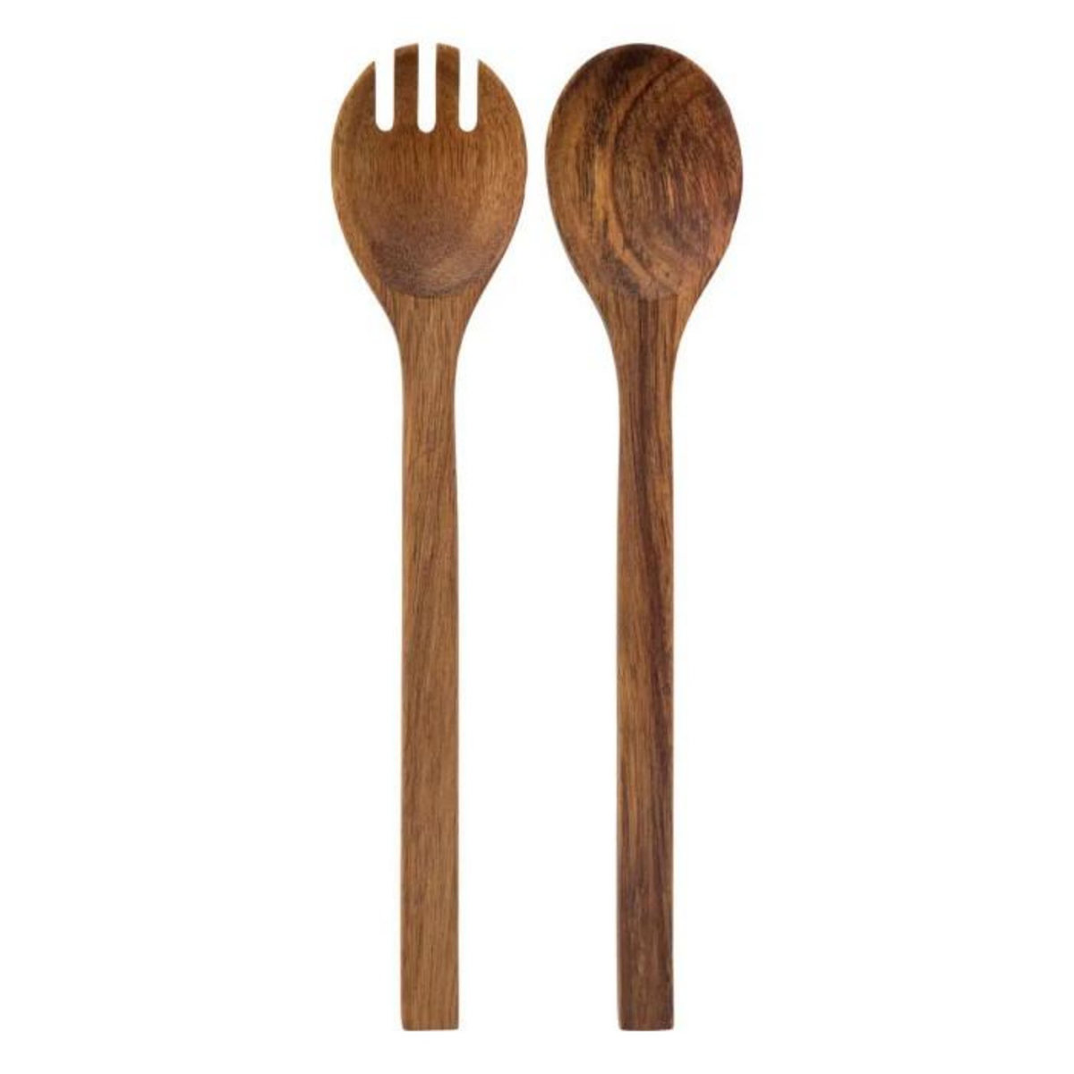 SECRET DE GOURMET Couverts à Salade  Acacia  30cm Marron