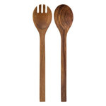 SECRET DE GOURMET Couverts à Salade  Acacia  30cm Marron