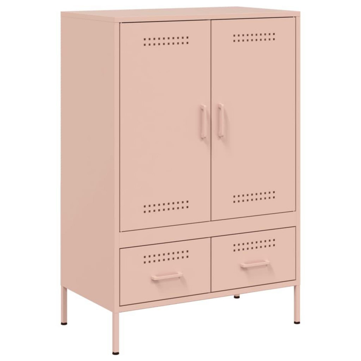 VIDAXL Buffet haut rose 68x39x101,5 cm acier