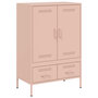Voir la diapositive 2 : VIDAXL Buffet haut rose 68x39x101,5 cm acier
