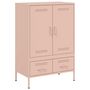 Voir la diapositive 2 : VIDAXL Buffet haut rose 68x39x101,5 cm acier