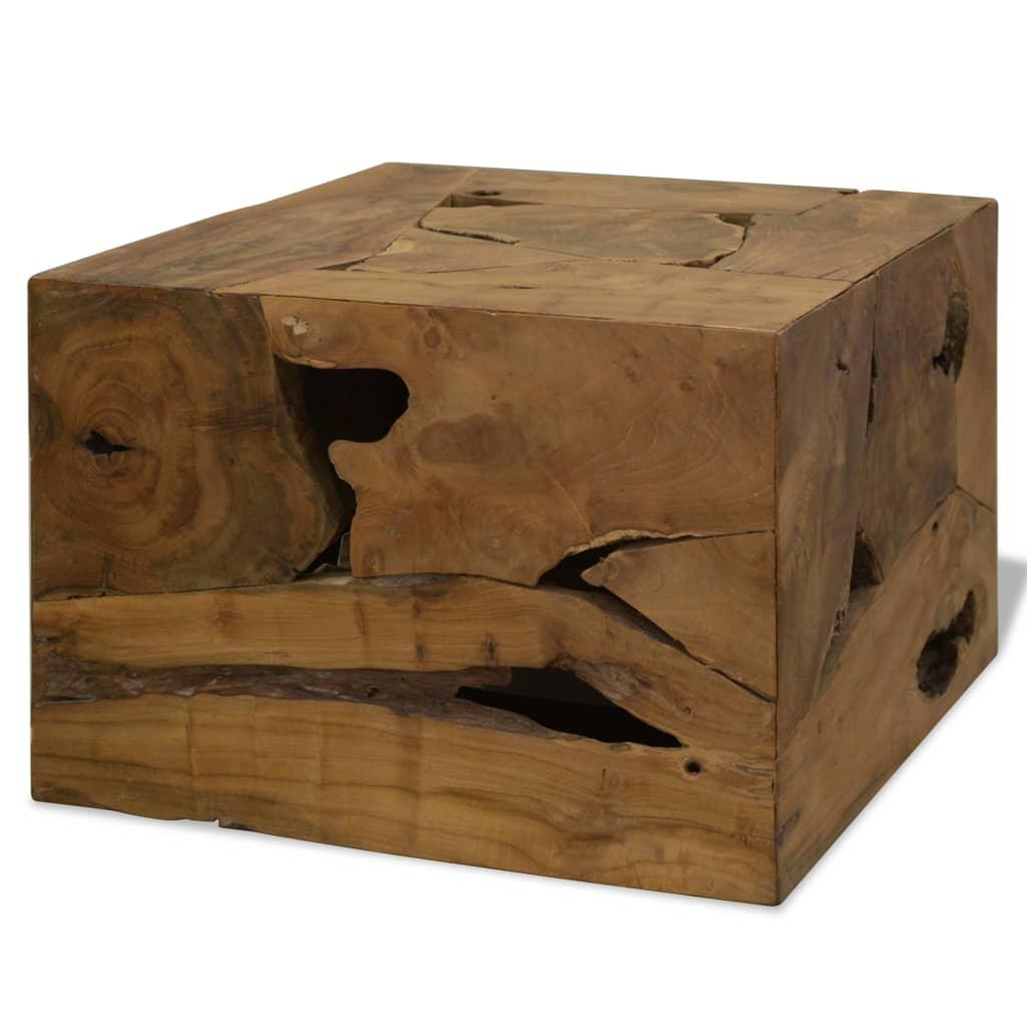 VIDAXL Table basse 50x50x35 cm teck veritable marron