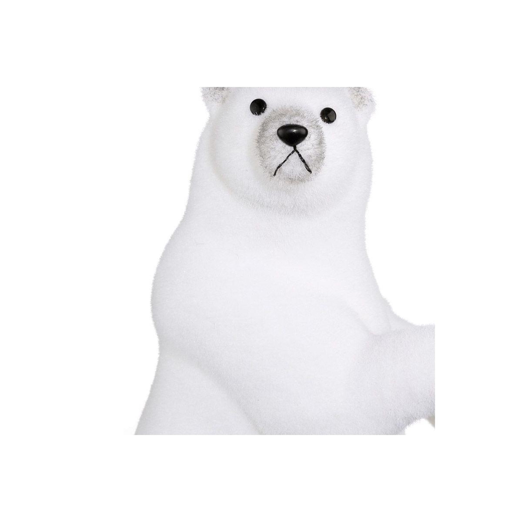 Voir la diapositive 2 : FEERIC LIGHT & CHRISTMAS Ours Debout Déco  Manteau  47cm Blanc