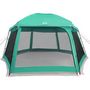 Voir la diapositive 5 : VIDAXL Tente piscine toit amovible parois maille vert d'eau 512x458 cm