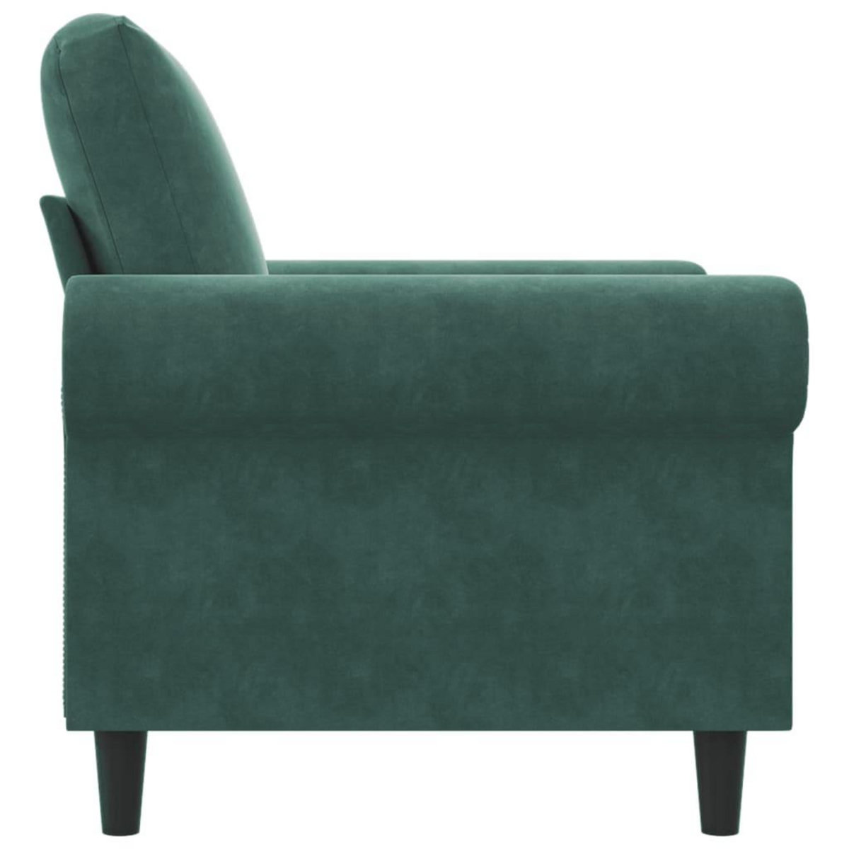 VIDAXL Fauteuil Vert fonce 60 cm Velours