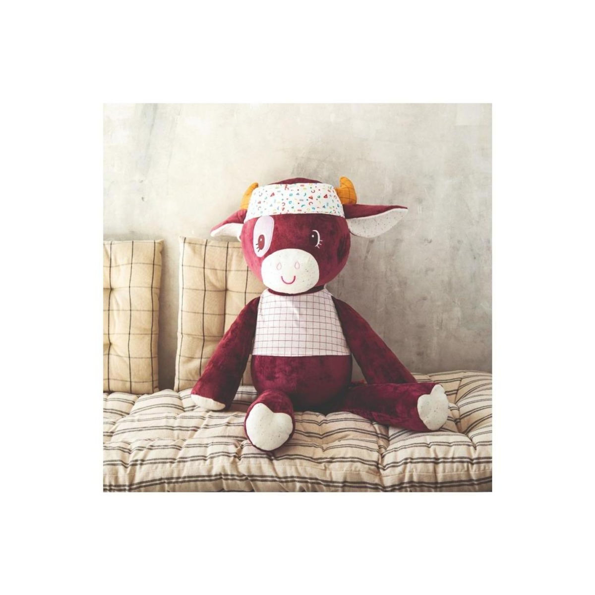 LILLIPUTIENS Rosalie la vache grande peluche 50cm