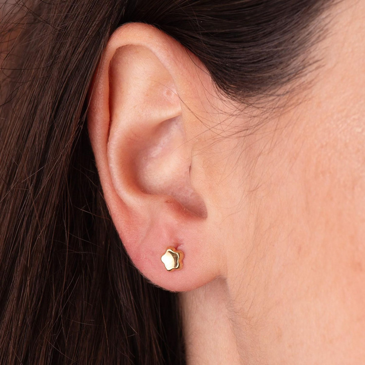 L'ATELIER D'AZUR Boucles d'Oreilles Or 18 Carats 750/000 Jaune Fleur