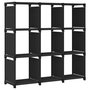 Voir la diapositive 1 : VIDAXL Etagere d'affichage 9 cubes Noir 103x30x107,5 cm Tissu