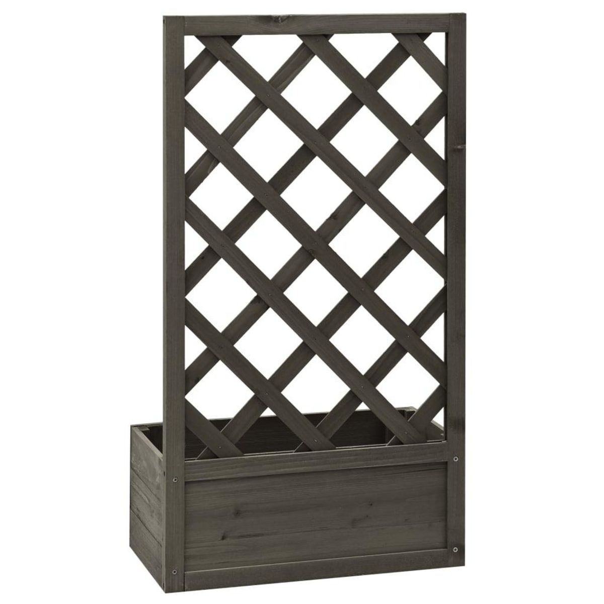VIDAXL Jardiniere a treillis de jardin Gris 50x25x90 cm Bois de sapin