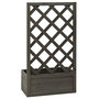 Voir la diapositive 4 : VIDAXL Jardiniere a treillis de jardin Gris 50x25x90 cm Bois de sapin