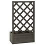 Voir la diapositive 4 : VIDAXL Jardiniere a treillis de jardin Gris 50x25x90 cm Bois de sapin