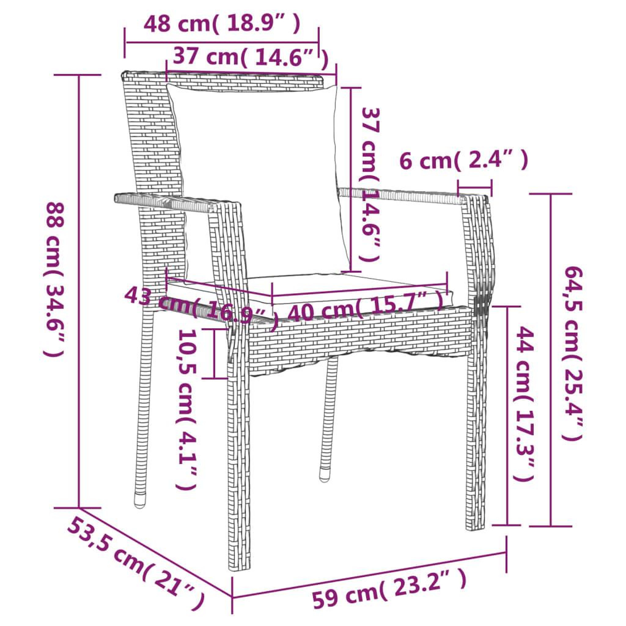 Voir la diapositive 6 : VIDAXL Ensemble a manger de jardin 5 pcs coussins gris resine tressee