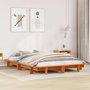 Voir la diapositive 1 : VIDAXL Cadre de lit sans matelas cire marron 120x200cm bois pin massif