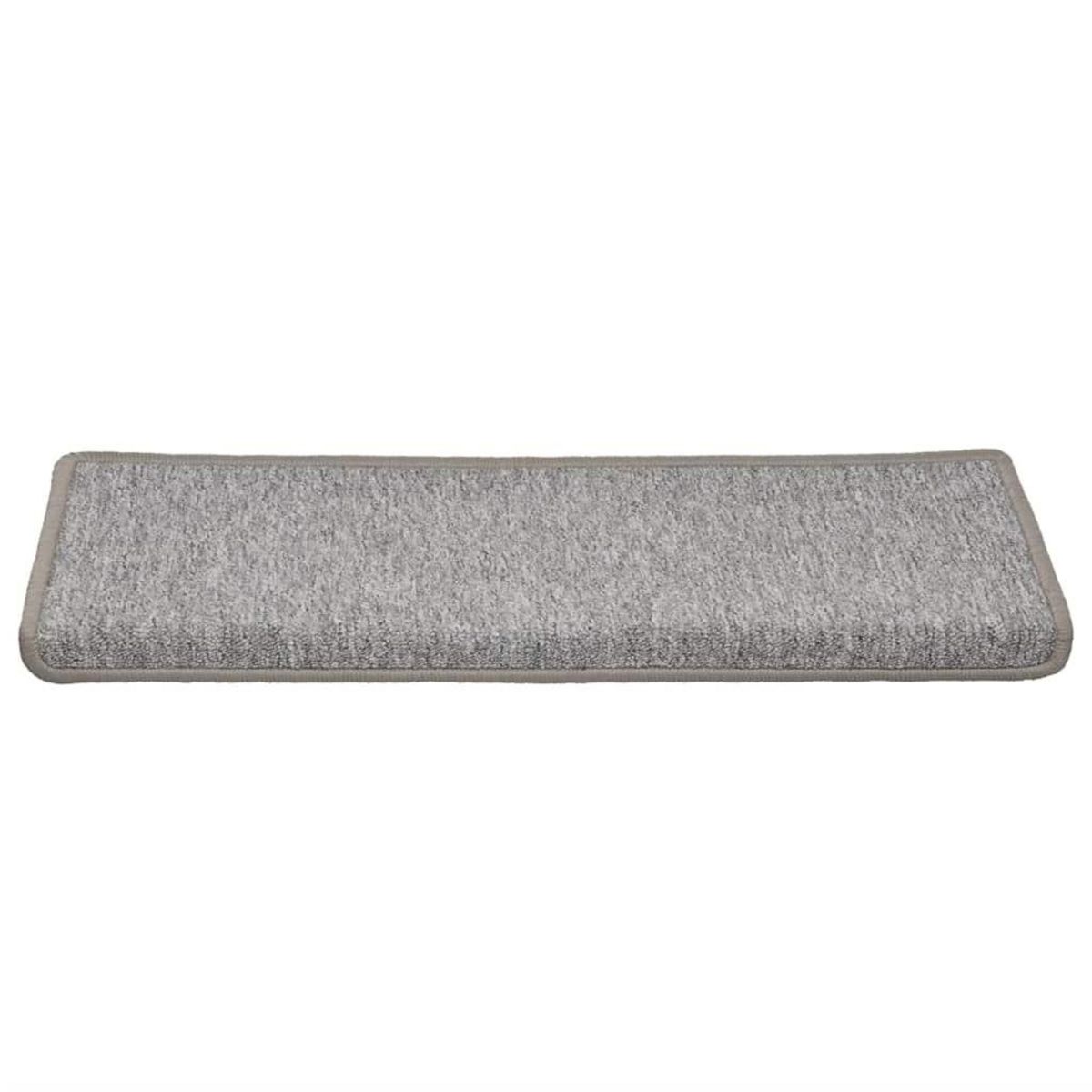 VIDAXL Tapis d'escalier 30 pcs 65x21x4 cm Gris clair