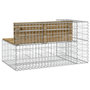Voir la diapositive 5 : VIDAXL Banc de jardin design gabion 122x71x65,5cm bois de pin impregne