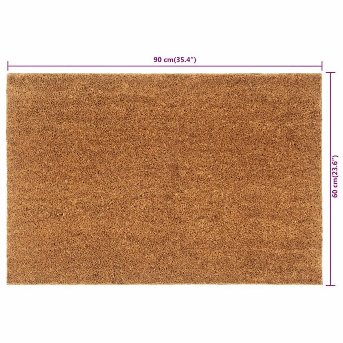 VIDAXL Tapis de porte naturel 60x90 cm fibre de coco touffete