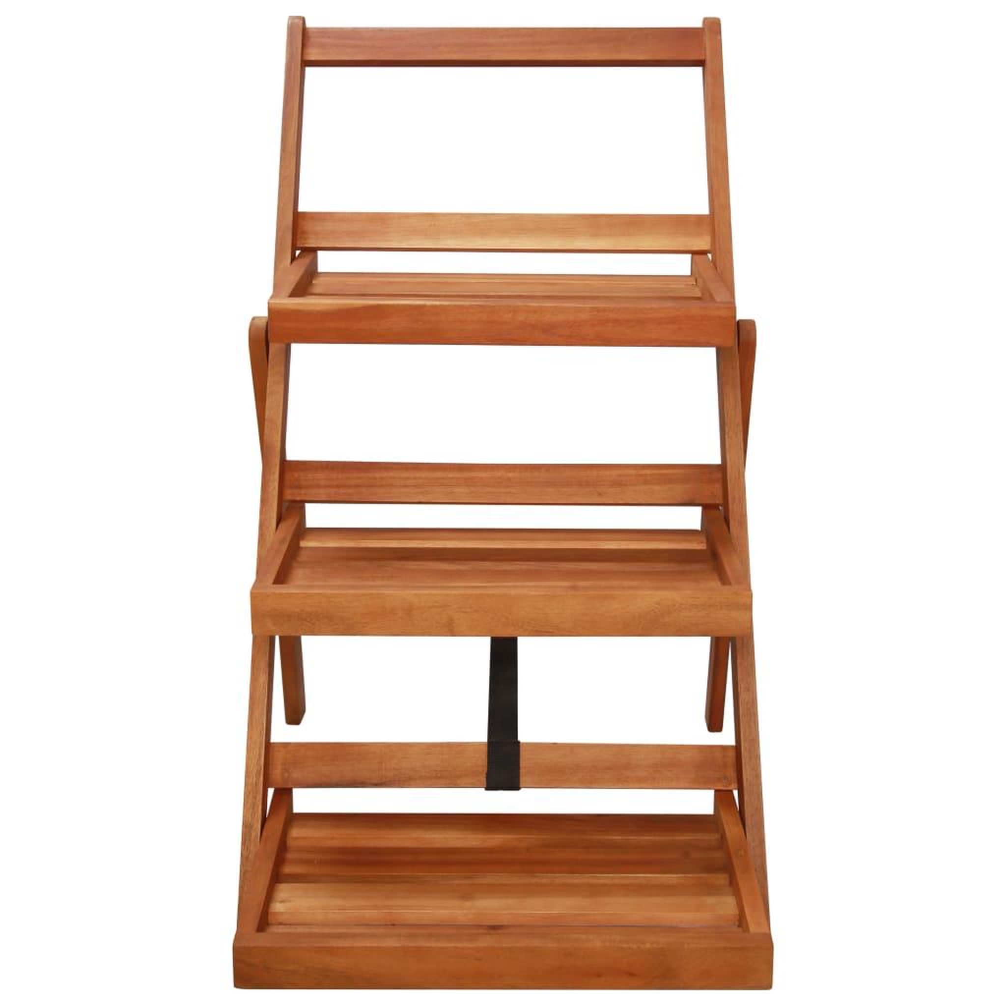 Voir la diapositive 2 : VIDAXL Support de jardiniere a 3 niveaux 50x63x80 cm acacia solide