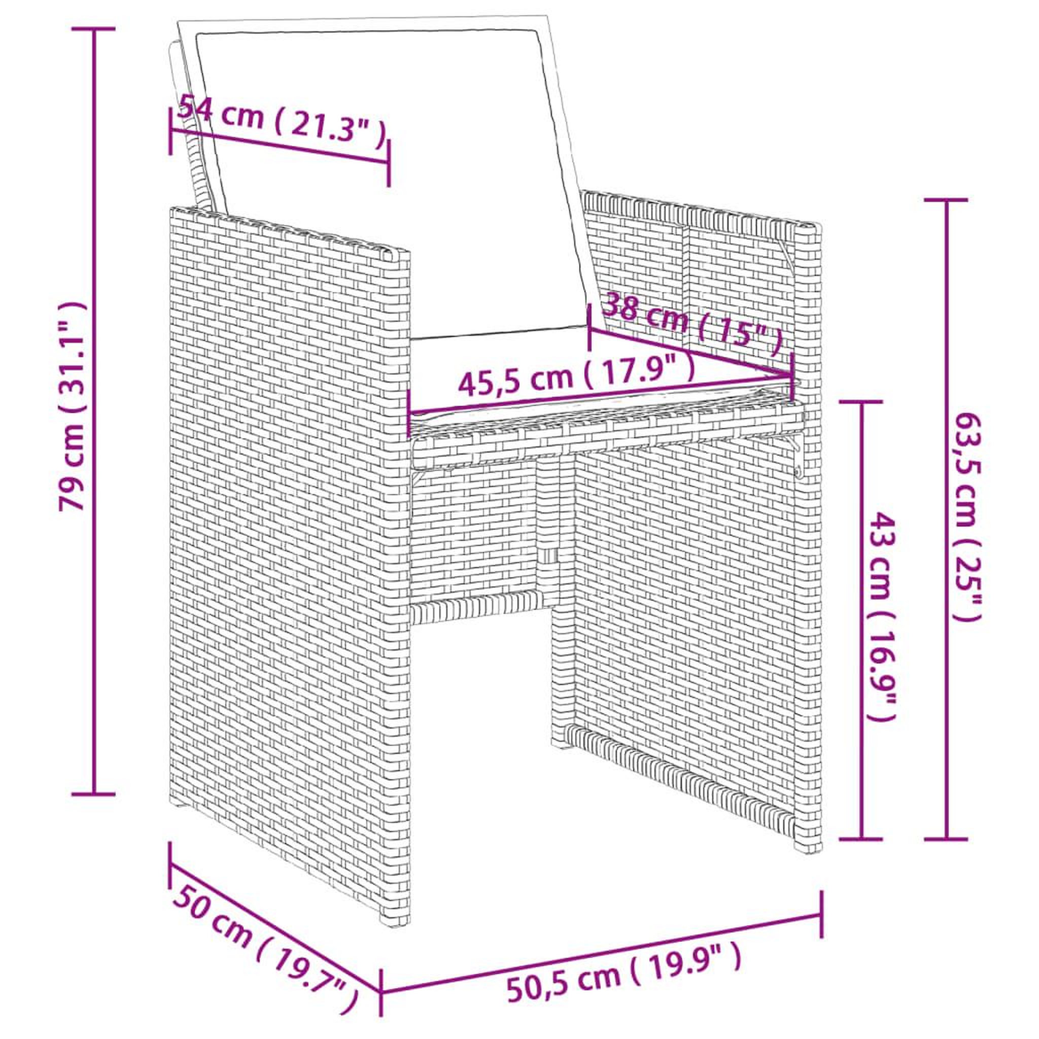 Voir la diapositive 6 : VIDAXL Chaises de jardin avec coussins lot de 4 gris resine tressee