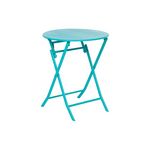 HESPERIDE Table de jardin pliante ronde Greensboro - 2 Places. Coloris disponibles : Gris, Rose, Marron, Vert, Bleu, Jaune