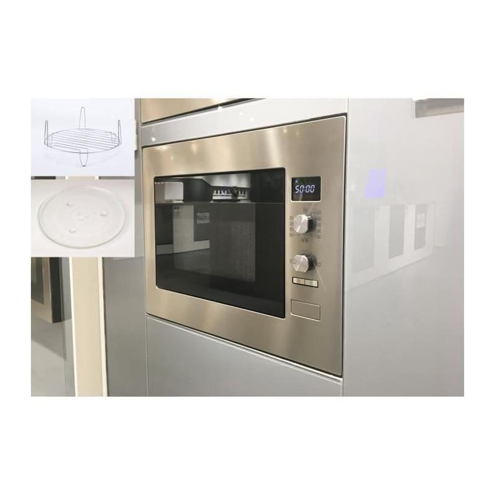 Voir la diapositive 3 : CONTINENTAL EDISON Micro-ondes encastrables 34L CONTINENTAL EDISON 1550W 59.5cm, CEMOC34IXE