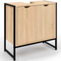 Voir la diapositive 3 : ID MARKET Meuble sous-lavabo salle de bain DETROIT design industriel
