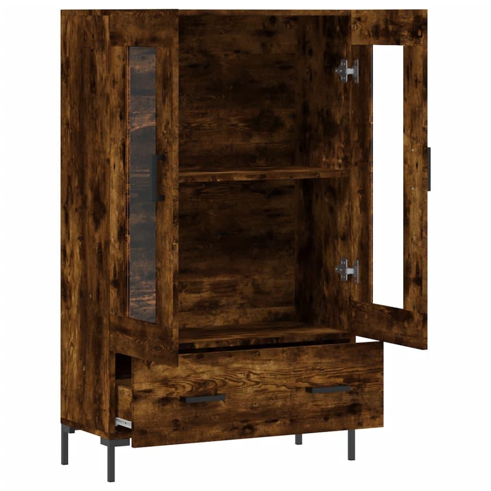Voir la diapositive 5 : VIDAXL Buffet haut chene fume 69,5x31x115 cm bois d'ingenierie
