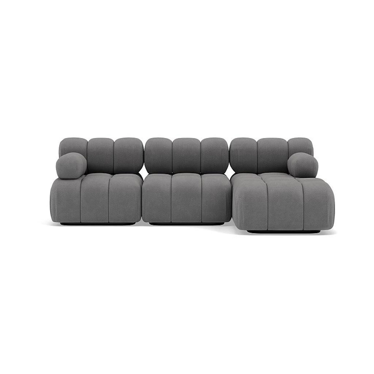 LISA DESIGN Ruby - canapé modulable d'angle droit 4 places en velours texturé