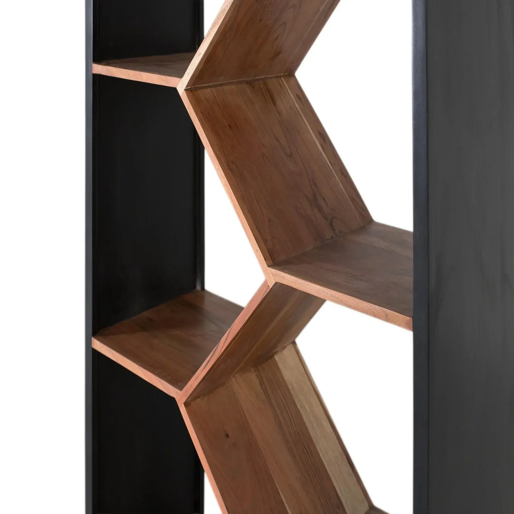 Voir la diapositive 3 : GINER Y COLOMER SL Bibliothèque en bois de manguier 90 cm style rustique moderne