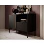 Voir la diapositive 2 : BEST MOBILIER Felicia - buffet bas - noir - 120 cm