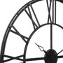 Voir la diapositive 2 : ATMOSPHERA Pendule Murale Métal  Vintage  70cm Noir