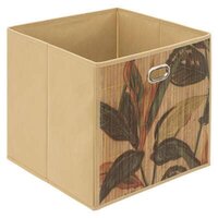 Boite de rangement Mix'n Modul ethnique avec motif noire 31x31cm