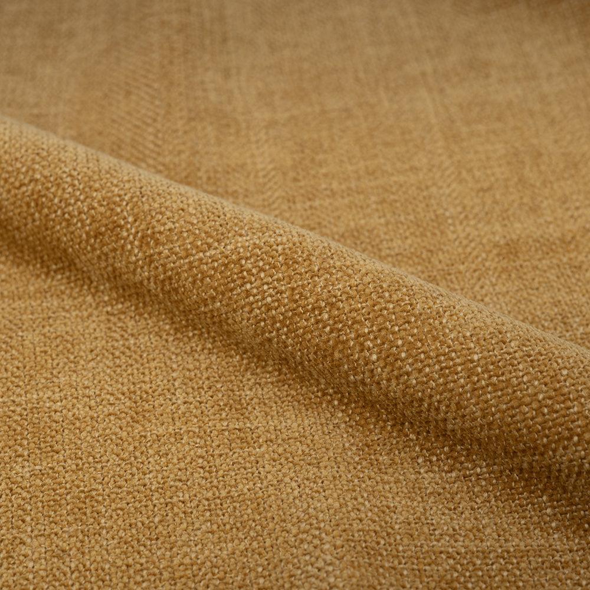 Voir la diapositive 3 : MAISON PAVANE Lot de 2 chaises en tissu texturé jaune moutarde-karl
