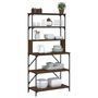 Voir la diapositive 3 : VIDAXL Support de boulanger à 6 niveaux chêne marron 90x40x180 cm