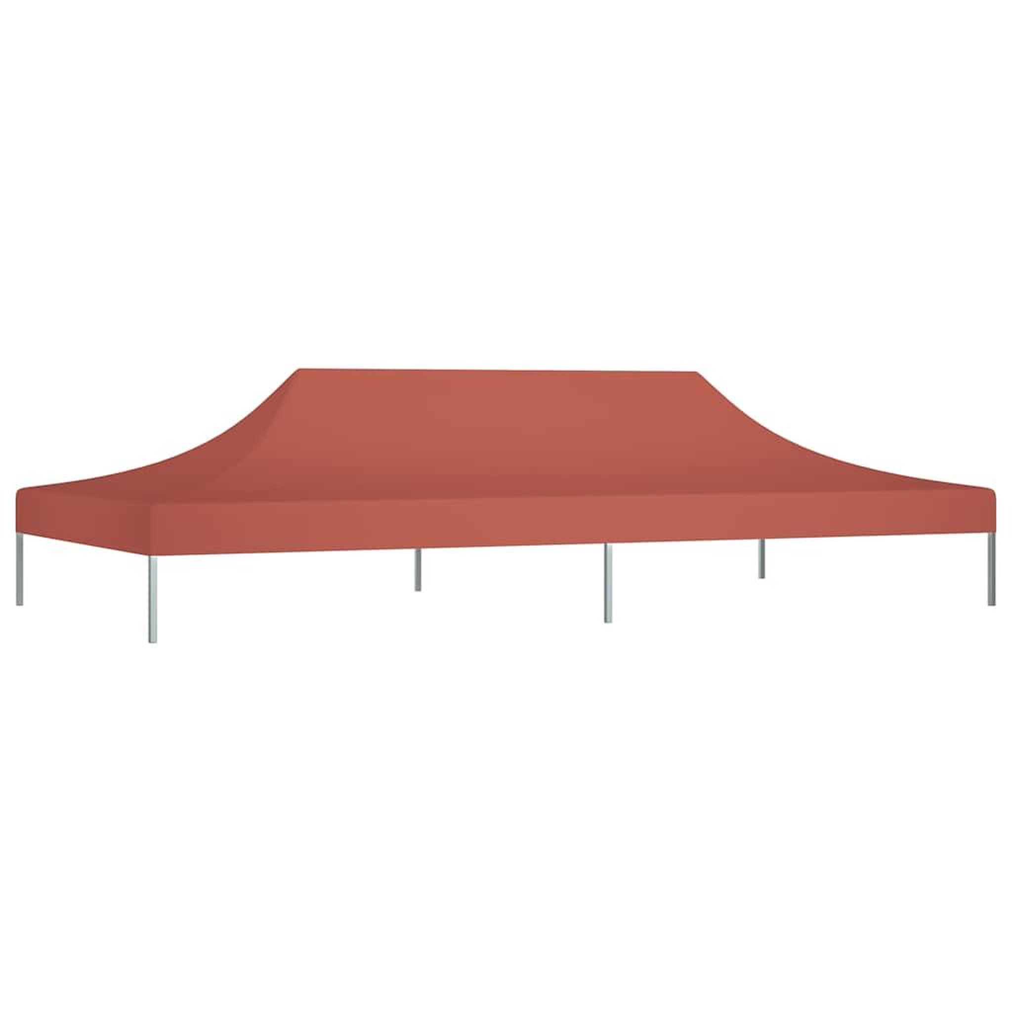 Voir la diapositive 2 : VIDAXL Toit de tente de reception 6x3 m Terre cuite 270 g/m^2