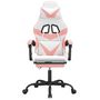 Voir la diapositive 3 : VIDAXL Chaise de jeu avec repose-pied Blanc et rose Similicuir