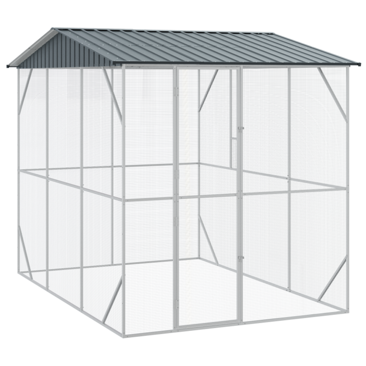 VIDAXL Aviary pour Oiseaux Anthracite 310x227x247 cm Acier