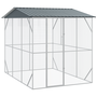 Voir la diapositive 2 : VIDAXL Aviary pour Oiseaux Anthracite 310x227x247 cm Acier