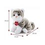 Voir la diapositive 2 : Trudi Peluche Chat Blanc et Gris S