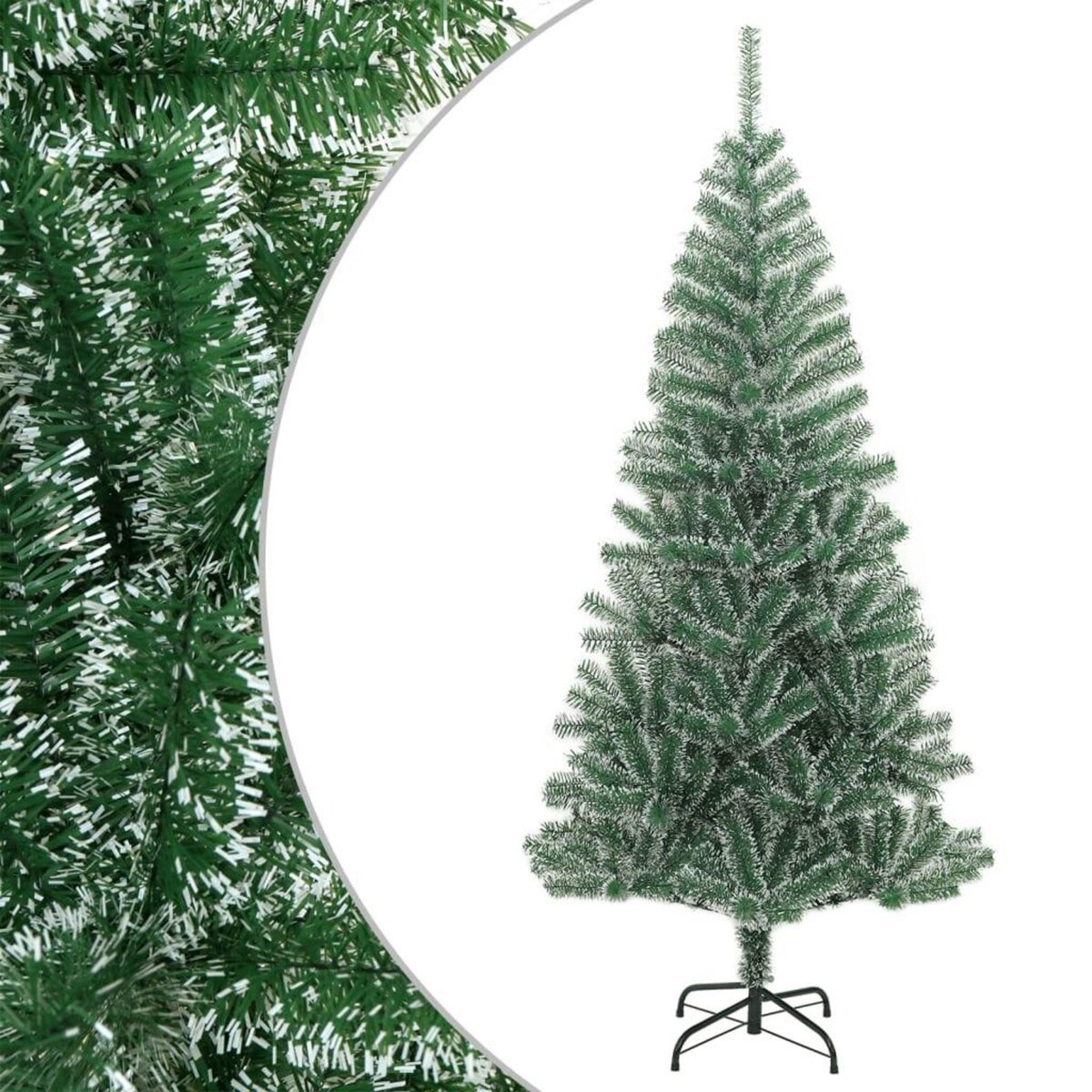 VIDAXL Sapin de Noël artificiel avec neige floquee vert 240 cm